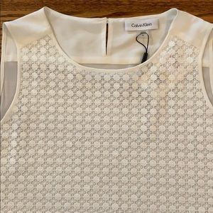 NWT Calvin Klein size Medium shell/tank sleeveless